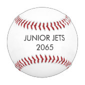 Individueller Name für Kinder-Baseballmannschaft Baseball (Rückseite)