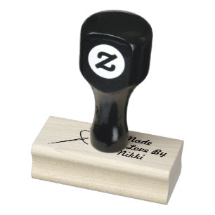 Individueller Name gemacht mit Liebe durch Gummistempel