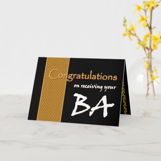 INDIVIDUELLER NAME Glückwünsche - Bakkalaureus der Karte (Gelbe Blume)