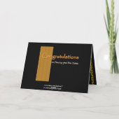 INDIVIDUELLER NAME Glückwünsche - Bestehen der Karte (Rückseite)