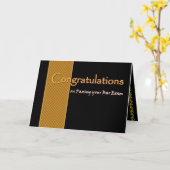 INDIVIDUELLER NAME Glückwünsche - Bestehen der Karte (Gelbe Blume)