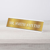 Individueller Name + Imitat Gold-Inspiriertes Schreibtischnamensplakette (Vorderseite )