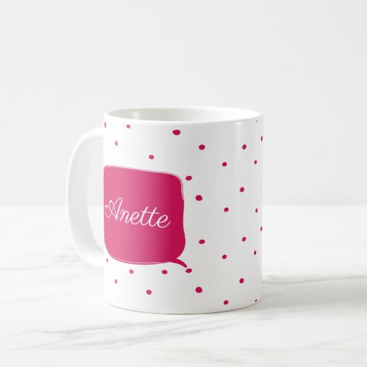 individueller Name Kaffeetasse (Vorderseite Links)