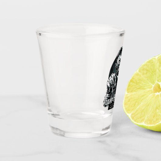 Individueller Name "Kampf das tote" Schnapsglas (Links)