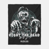 Individueller Name "Kampf die tote" Fleecedecke (Vorderseite)