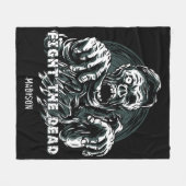 Individueller Name "Kampf die tote" Fleecedecke (Vorderseite (Horizontal))