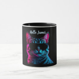 individueller Name Katzenliebhaber Tasse