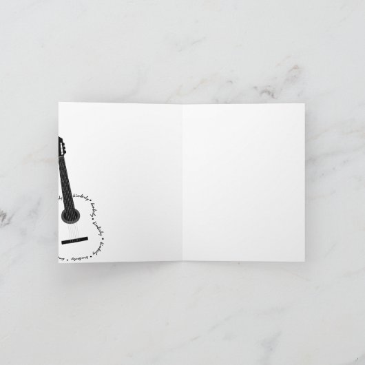 Individueller Name Kimberly - Gitarre danken Ihnen Dankeskarte (Innenseite)