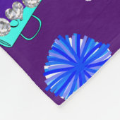 Individueller Name lila cheerleading Pompoms Fleecedecke (Ecke)