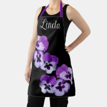 Individueller Name Linda hübsche lila Pansie Blume
