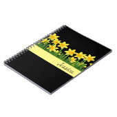 Individueller Name Notizbuch-Narzissen Notizblock (Linke Seite)
