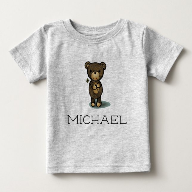 Individueller Name/personalisierter niedlicher Baby T-shirt (Vorderseite)