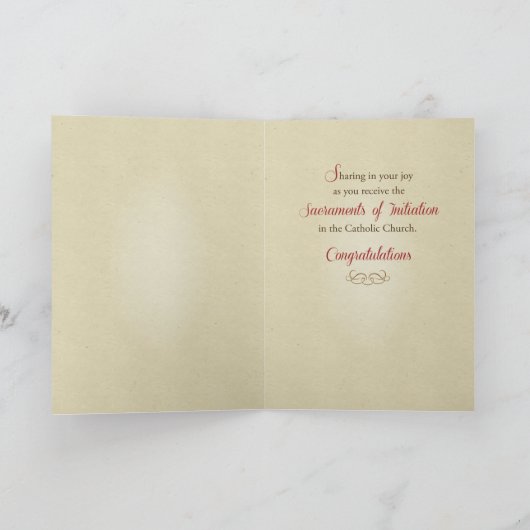 Individueller Name, RCIA Segen auf Beruf des Karte (Innenseite)