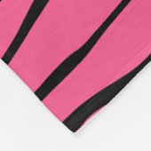 Individueller Name rosa Zebra stripes rosa Fleecedecke (Ecke)