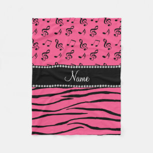 Individueller Name rosa Zebra stripes rosa Fleecedecke