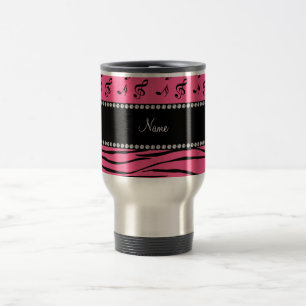 Individueller Name rosa Zebra stripes rosa Reisebecher