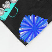 Individueller Name schwarze cheerleading Pompoms Fleecedecke (Ecke)