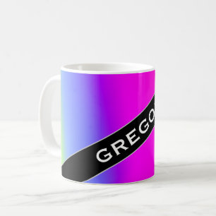 Individueller Name; Spaß-mehrfarbiges Regenbogen Kaffeetasse