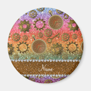 Individueller Name steampunk heller Magnet