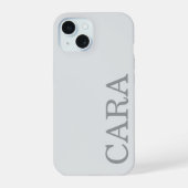 Individueller Name Stylisch Minimal Monogram Moder iPhone 15 Hülle (Rückseite)