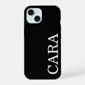 Individueller Name Stylisch Minimal Monogramm Mode iPhone 15 Hülle (Rückseite)