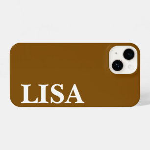 INDIVIDUELLER NAME STYLISH MODERN MINIMAL MONOGRAM iPhone 14 HÜLLE