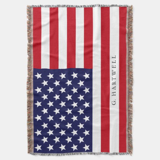 Individueller Name Stylized patriotische Decke (Vorderseite Vertikal)