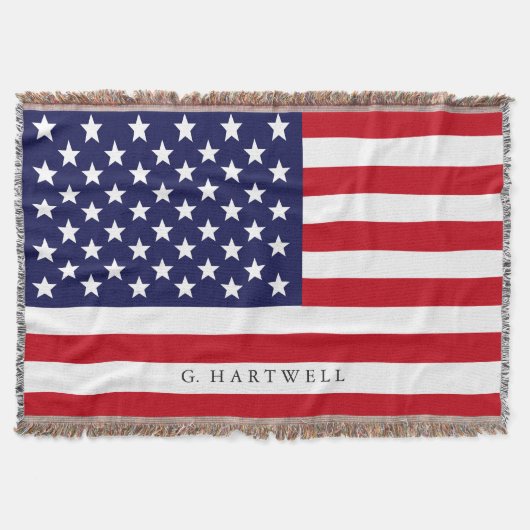 Individueller Name Stylized patriotische Decke (Vorderseite)