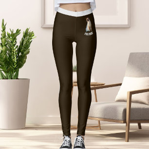 Individueller Name Süße Siamesen-Katze Haustier Fo Leggings