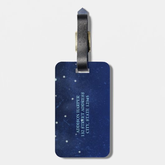 Individueller Name u. Adresse der Gepäckanhänger (Rückseite vertikal)