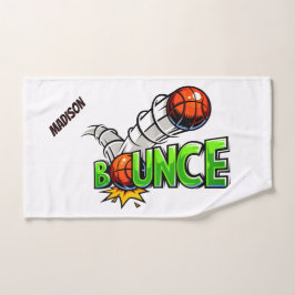 Individueller Name u. Farbeschlag Basketballtuch Handtuch