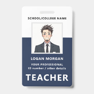 Individueller Name und Foto   Lehrer-ID-Karte Ausweis