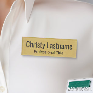 Individueller Name und Titel mit Imitat Goldfolie Namenschild
