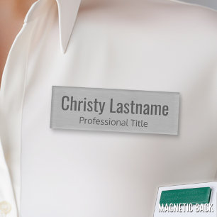 Individueller Name und Titel mit Imitat silberner Namenschild