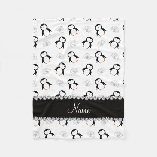 Individueller Name weiße Fleecedecke (Vorderseite)