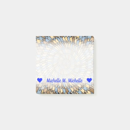 Individueller Name; Weizen-Ernte-Farbgewundenes Post-it Klebezettel (Vorderseite)