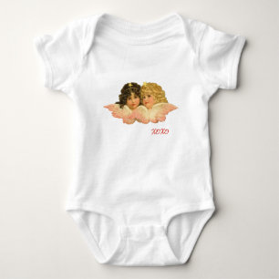 INDIVIDUELLER NAME ZWILLINGSENGEL EINTEILIGER BABY STRAMPLER