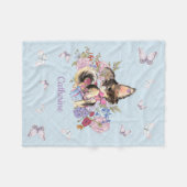 Individueller Nameniedlicher Chihuahua-Welpe Fleecedecke (Vorderseite (Horizontal))