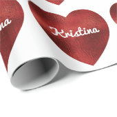 Individueller Namevalentine-Herz-Umbau-Papier Geschenkpapier (Rolleneckpunkt)