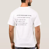 Individueller Personalisierter Beruflicher Busines T-Shirt (Rückseite)