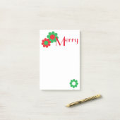 Individueller Power zur Weihnachtszeit-Blume Post-it Klebezettel (Auf Schreibtisch)