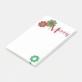 Individueller Power zur Weihnachtszeit-Blume Post-it Klebezettel (angewinkelt)