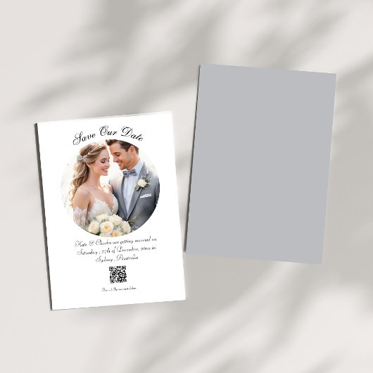Individueller QR-Code des modernen Fotos Save the Save The Date