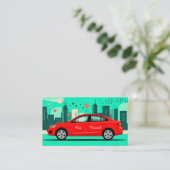 Individueller QR-Code für Autovermietung beruflich Visitenkarte (Stehend Vorderseite)