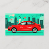 Individueller QR-Code für Autovermietung beruflich Visitenkarte (Vorderseite)