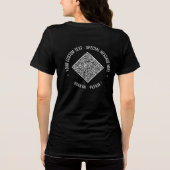 Individueller QR-Code für Ihren eigenen Text Tri-Blend Shirt (Rückseite)