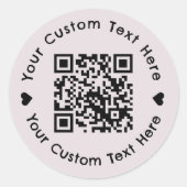 Individueller QR-Code - Labels für kleine Unterneh Runder Aufkleber (Vorderseite)