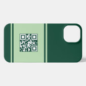 Individueller QR Code Telefoncase, Business QR Tel iPhone Hülle (Rückseite (Horizontal))