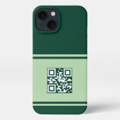 Individueller QR Code Telefoncase, Business QR Tel iPhone Hülle (Rückseite)