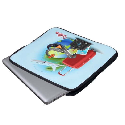 Individueller Reisender Laptopschutzhülle (Vorne Knopf)